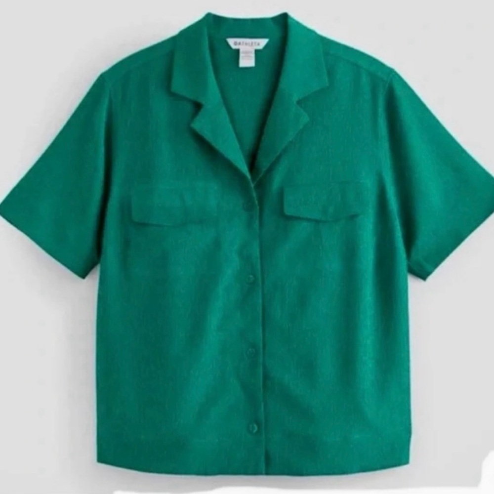 NWT Athleta Echo Top Quick Dry Breathable Blouse - Picture 2 of 8